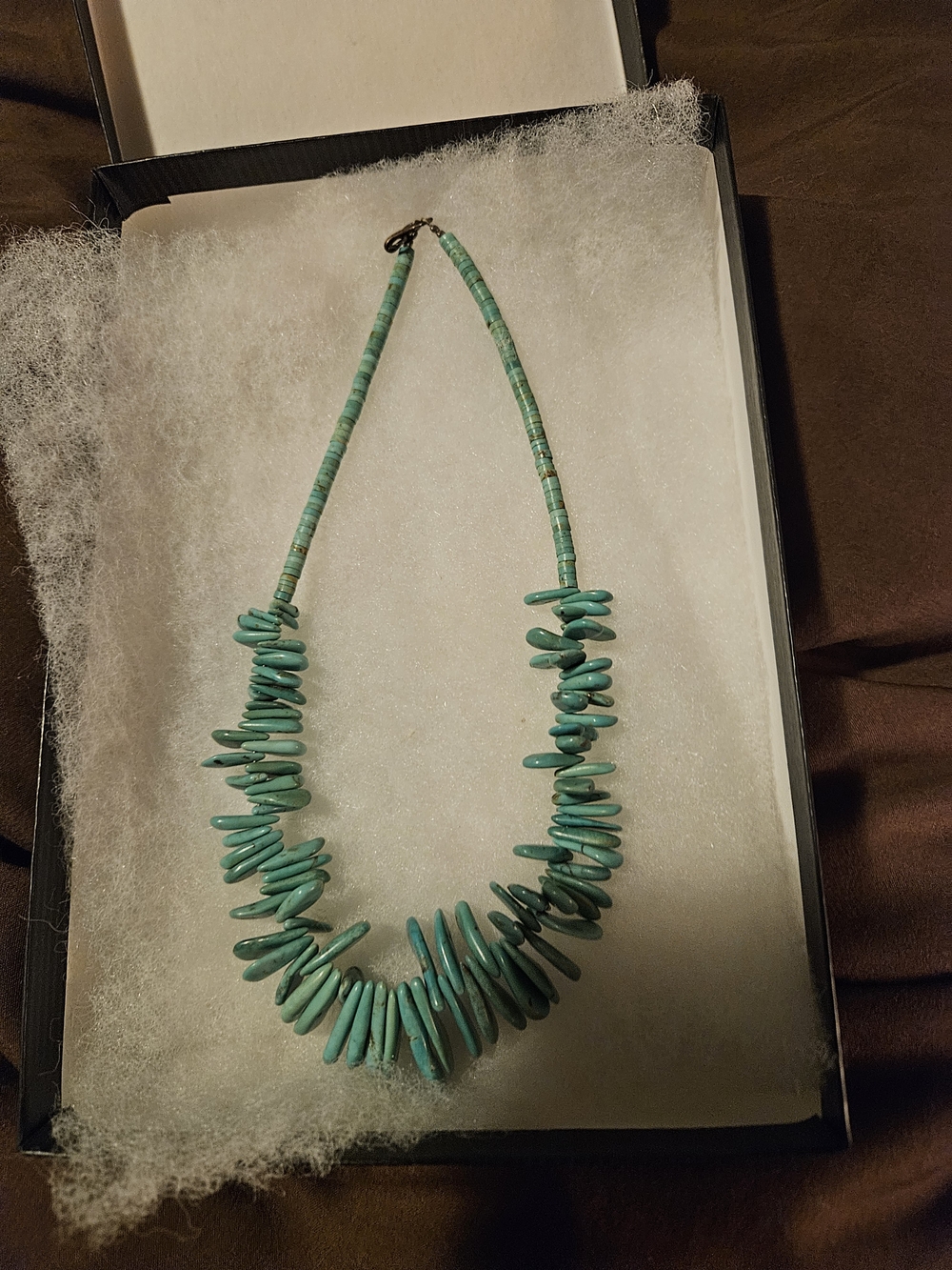 Turquoise Beaded Statement Necklace - Green-Blue